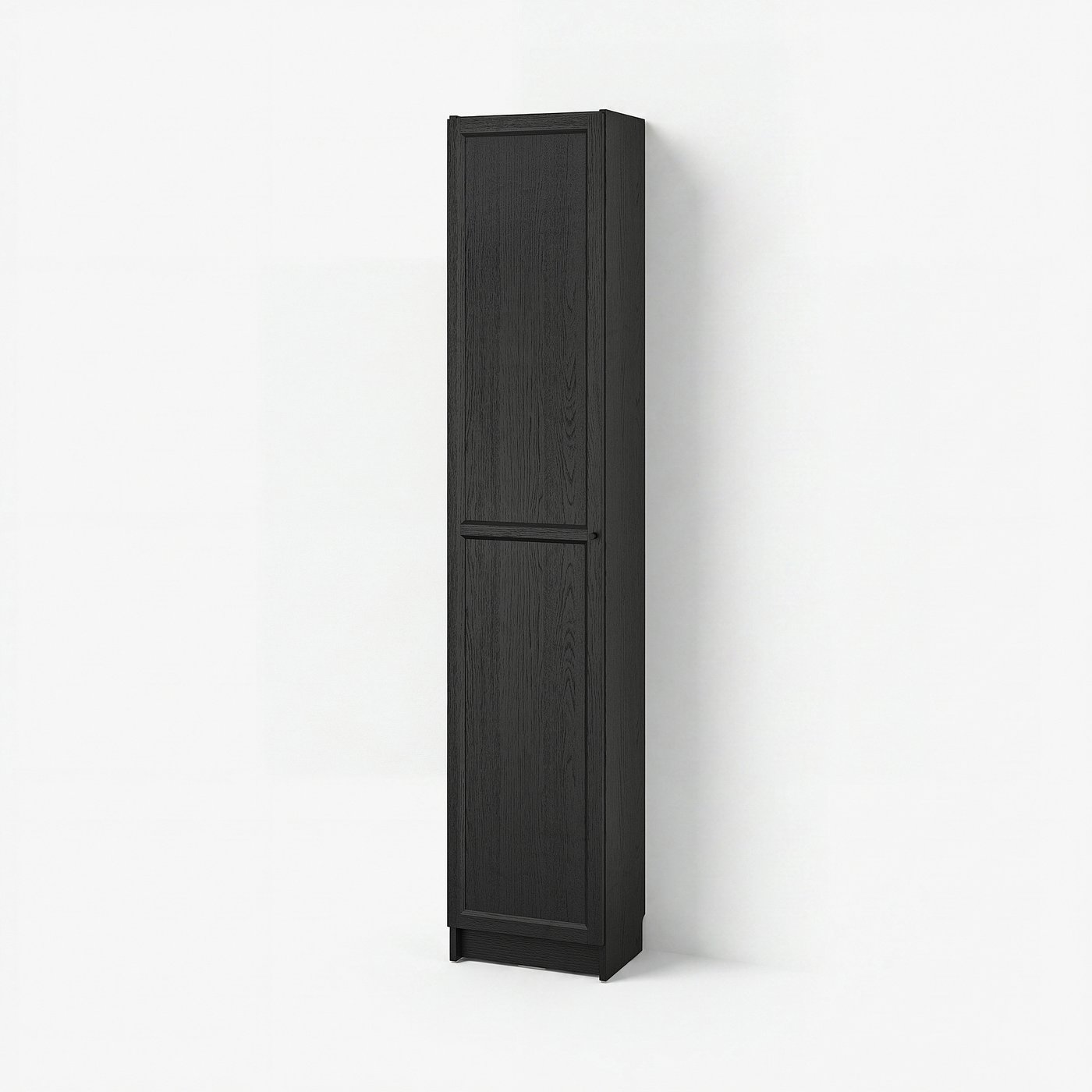 BILLY / OXBERG bookcase with doors, black oak effect, 153/4x113