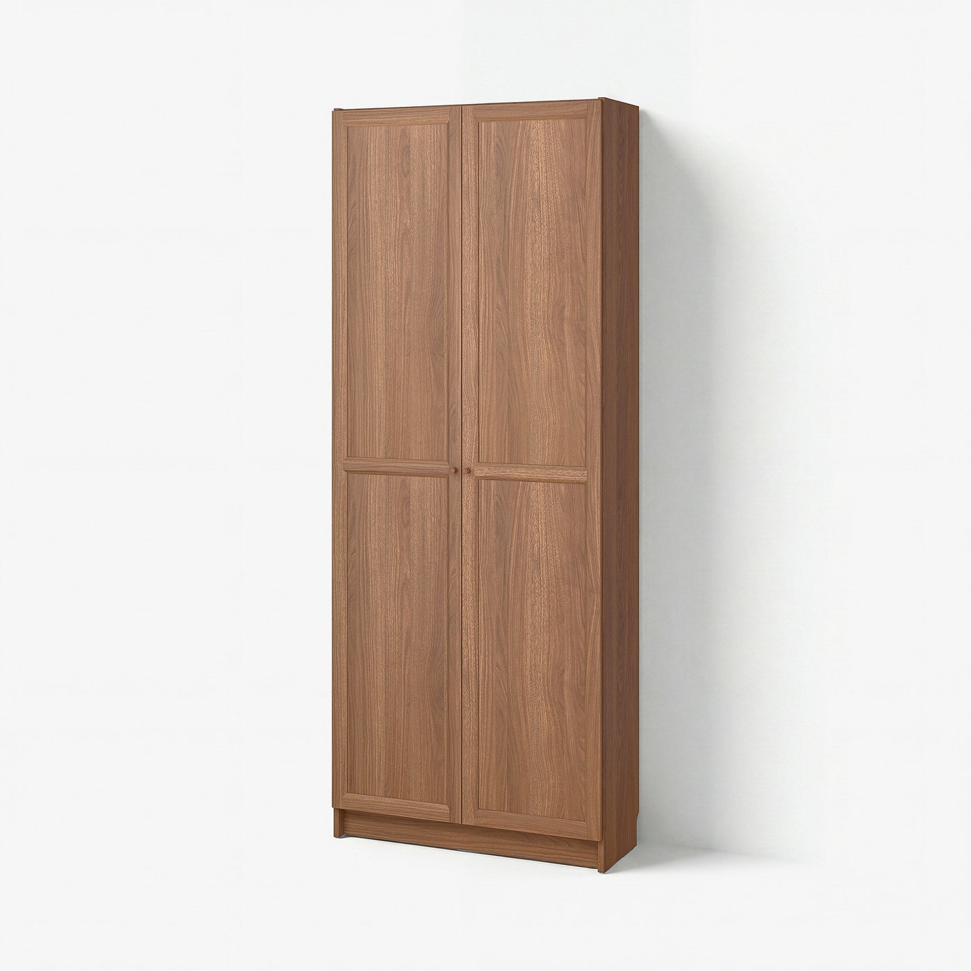 OKB  BILLY / OXBERG bookcase with doors, brown walnut effect, 311/2x113