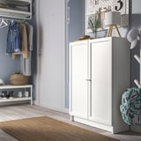 BILLY / OXBERG Bookcase with doors, white, 31 1/2x11 3/4x41 3/4 "