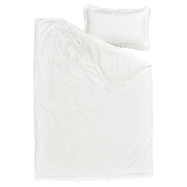 BIRGITTARÖNN Duvet cover and pillowcase(s), white, Twin