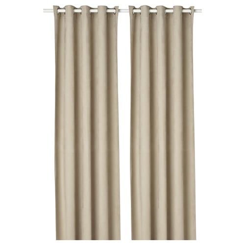 birtna blackout curtains 1 pair beige 57x98 ikea