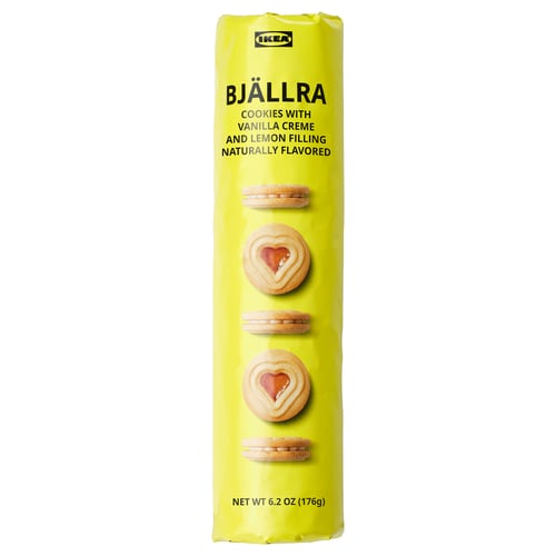 BJÄLLRA Biscuits, lemon flavored filling, 6 oz
