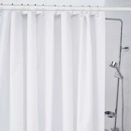 BJÄRSEN shower curtain, white, 71x79" - IKEA