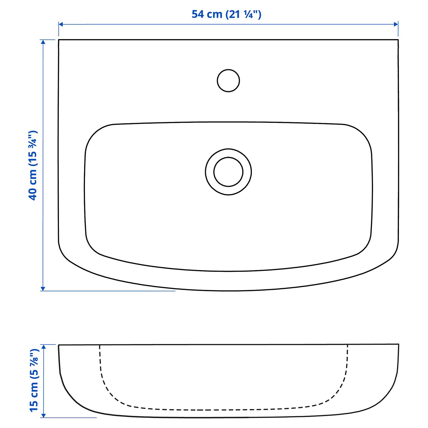 BJÖRKÅN sink, 211/4x153/4