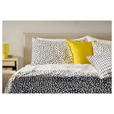BJÖRKGRÅMAL Comforter set, black white/dotted, Twin/Twin X-long