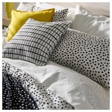 BJÖRKGRÅMAL Comforter set, black white/dotted, Full/Queen