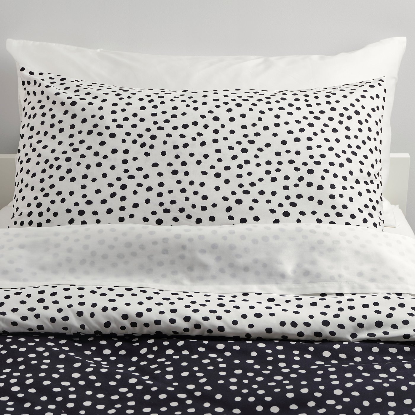 Comforter Set, Black White/Dotted