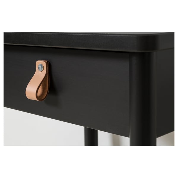 BJÖRKSNÄS Nightstand, black, 18 7/8x15 "
