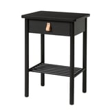 BJÖRKSNÄS Nightstand, black, 18 7/8x15 "