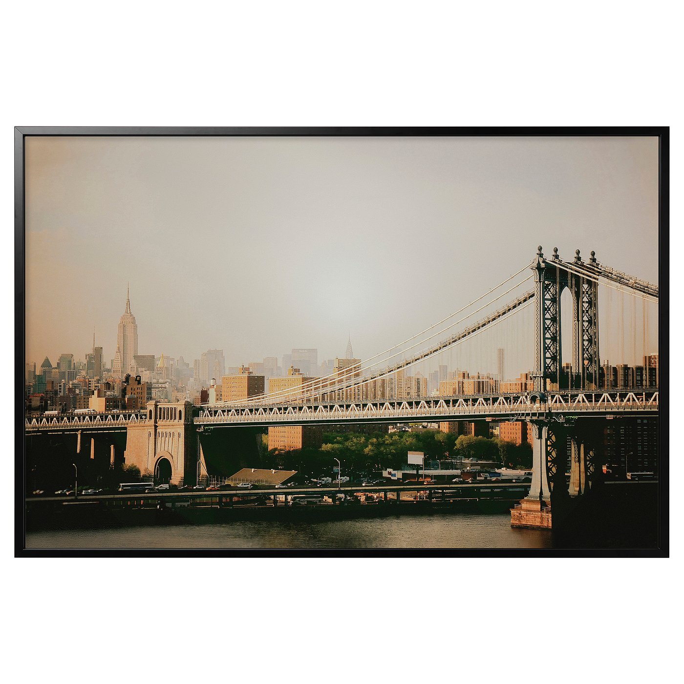 Bjorksta Picture And Frame Manhattan Bridge Black Ikea