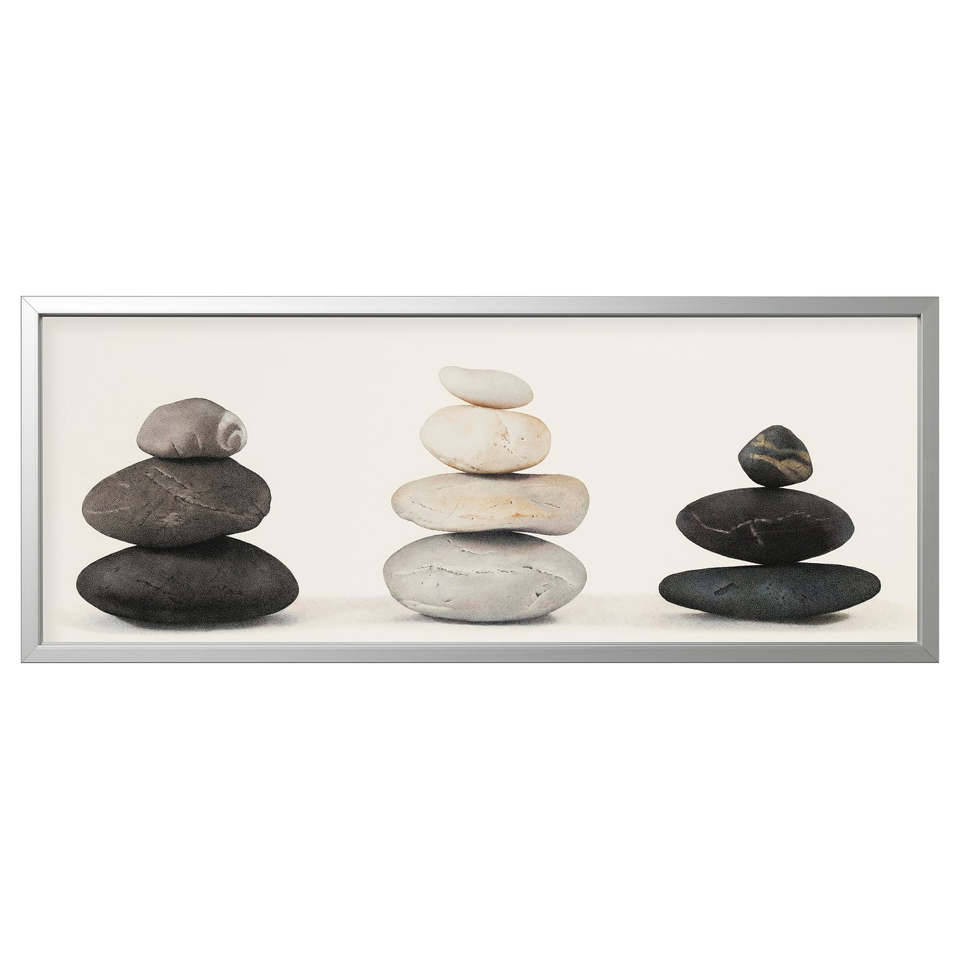 BJÖRKSTA picture and frame, stones/aluminum color, 55x22" IKEA