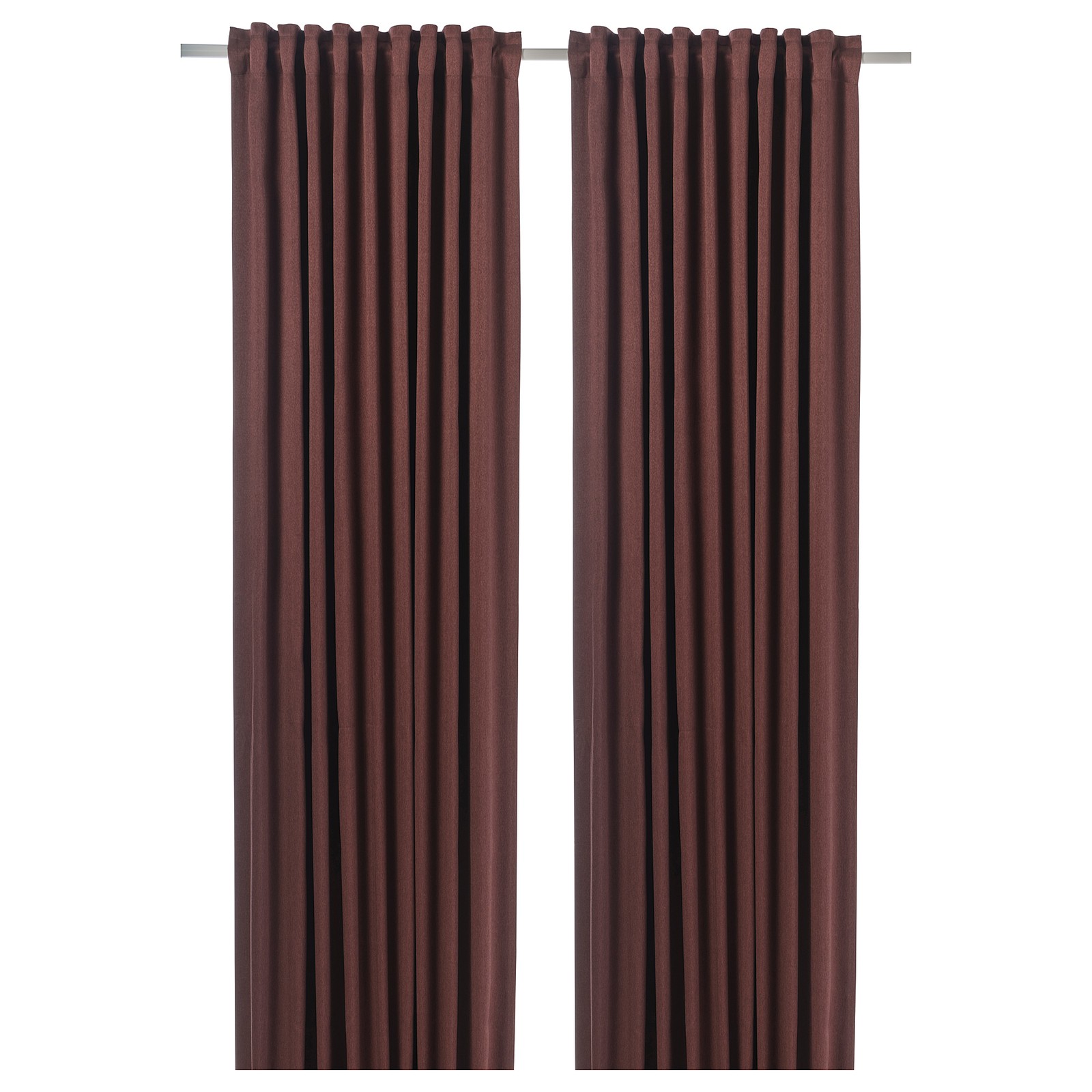 BLÅHUVA Blackout curtains, 1 pair, brownred, 57x98" IKEA