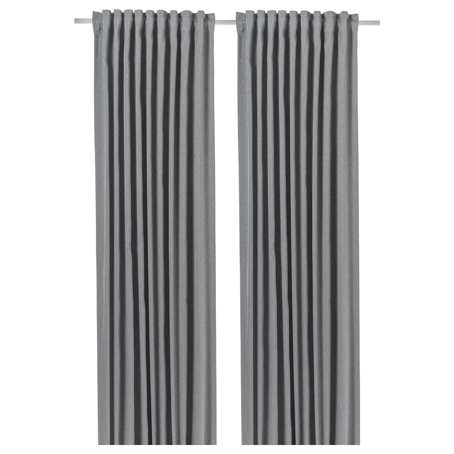 BL HUVA Room Darkening Curtains 1 Pair Light Gray 57x98 IKEA