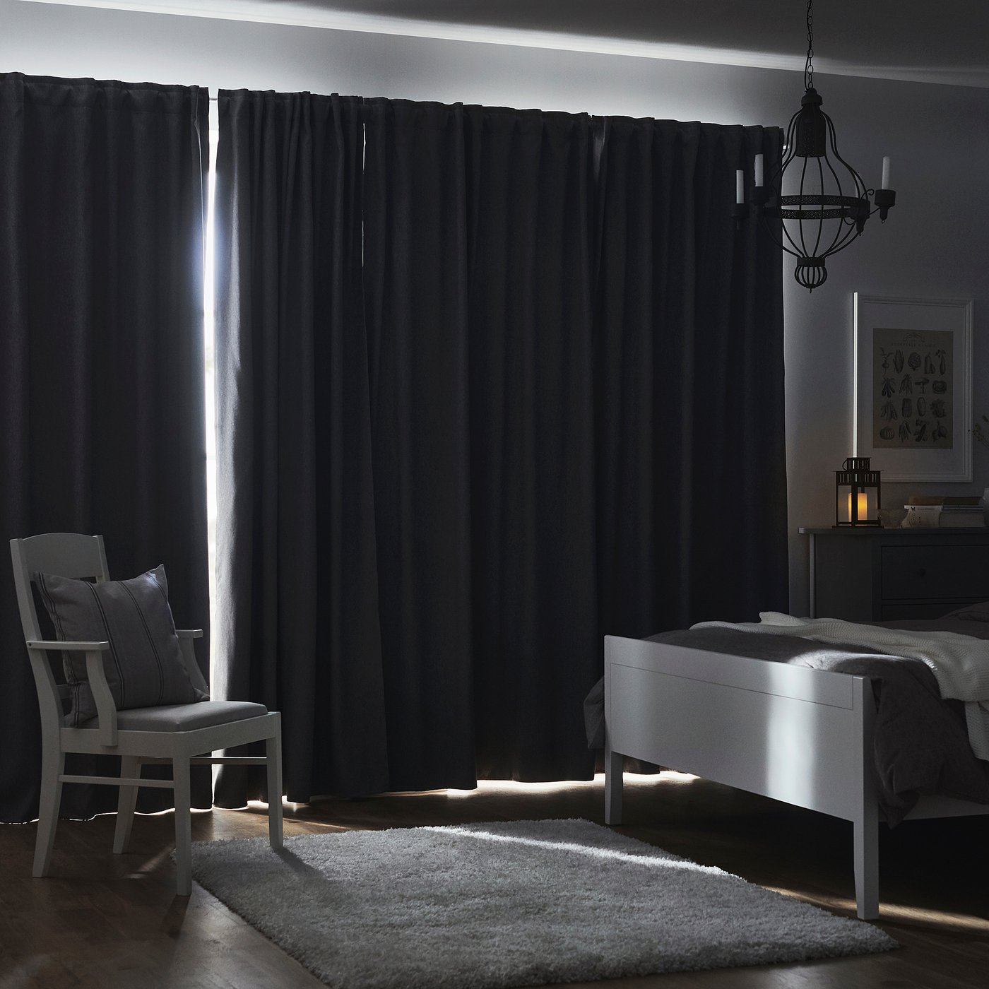 ikea curtains black