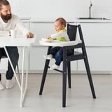 BLÅMES High chair with tray, black