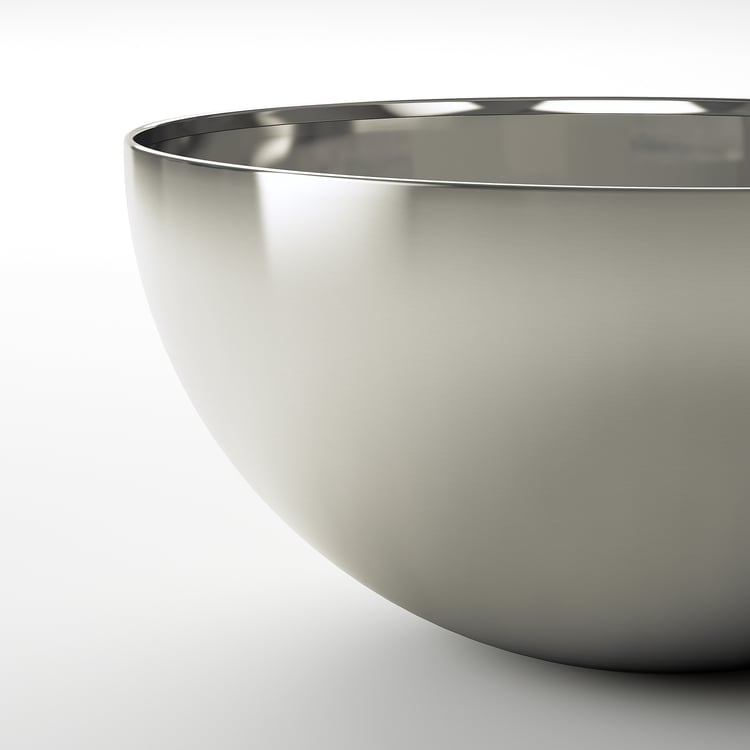 BLANDA BLANK Serving bowl, stainless steel, Height 4" Diameter 8" IKEA