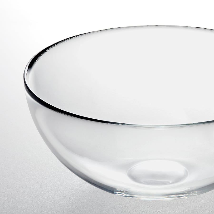 BLANDA serving bowl, clear glass, 8" IKEA