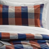BLÅSENAP Comforter set, multicolor/check, Full/Queen