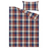 BLÅSENAP Duvet cover and pillowcase(s), multicolor/check, Twin