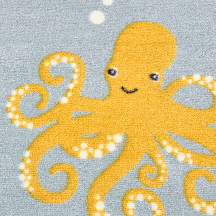 BLÅVINGAD rug, ocean animals pattern/multicolor, 4'4"x4'4" IKEA