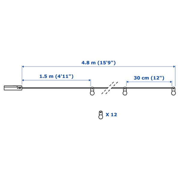 Blotsno Led String Light With 12 Lights Indoor Battery Operated