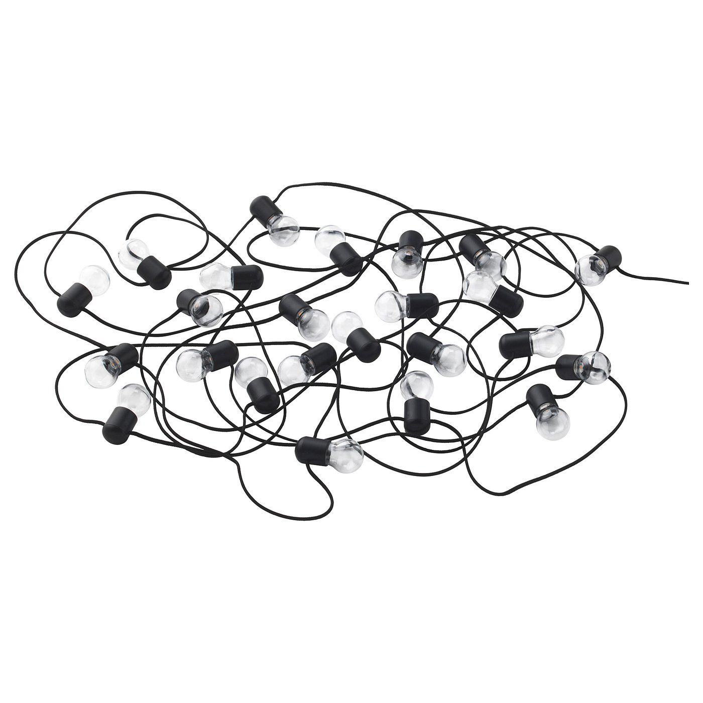 BLÖTSNÖ LED string light with 24 lights - indoor black