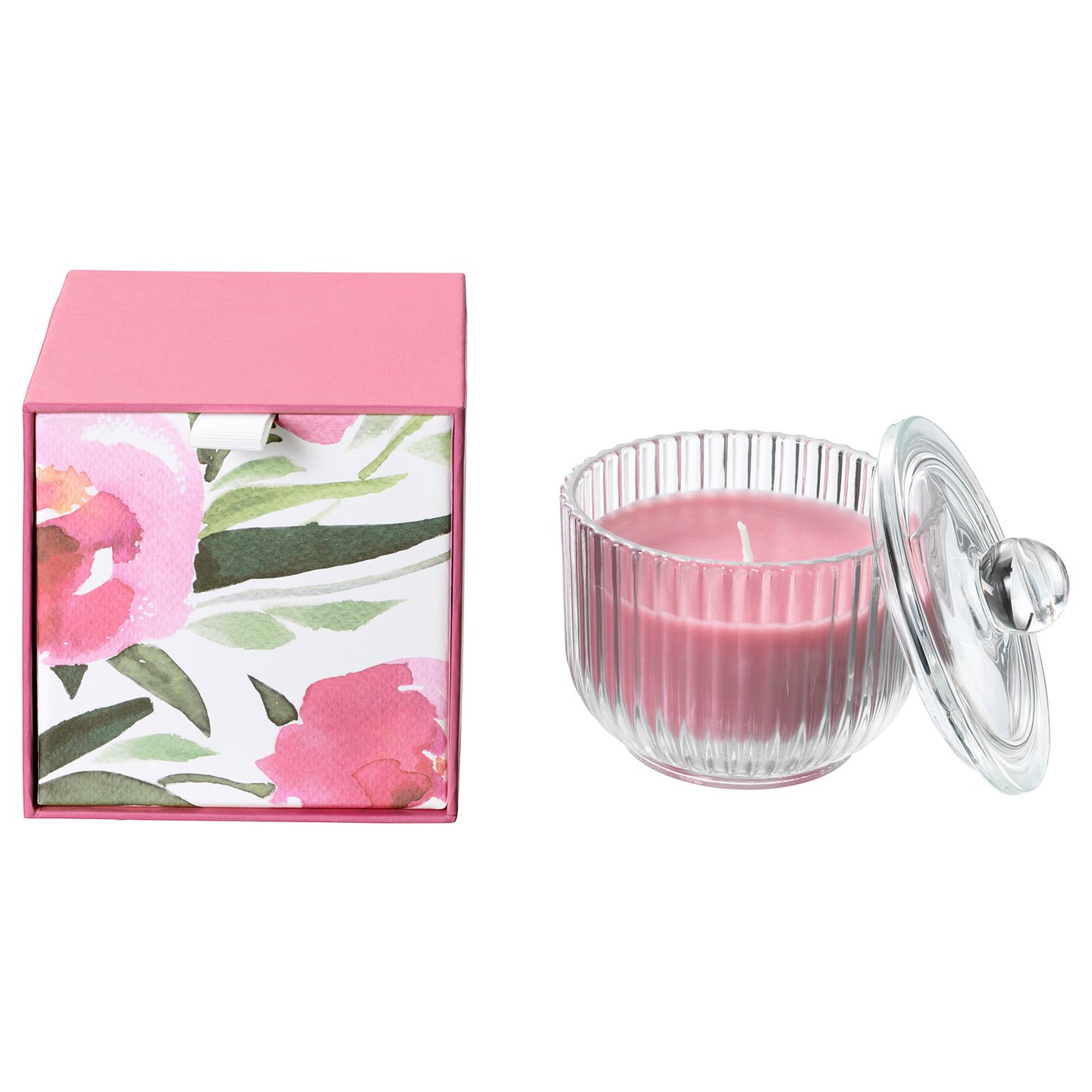 BLOMDOFT Scented candle in glass - Peony/pink 3 ½ "
