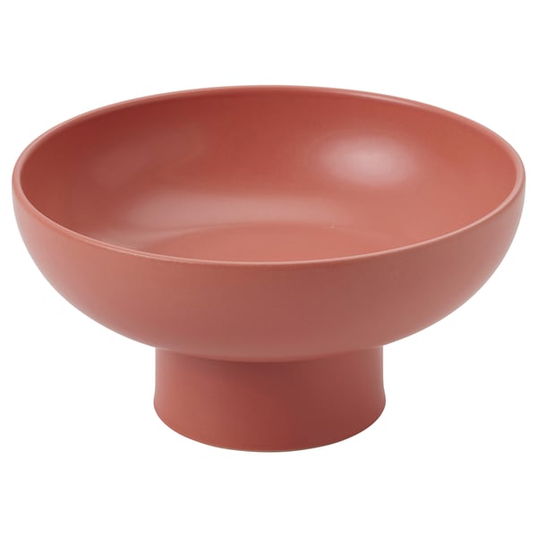 BLOMVECKLARE Serving bowl, red-brown, 10 "