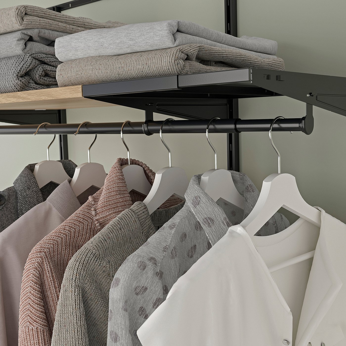 BOAXEL adjustable shelf, anthracite, 77/8-113/4