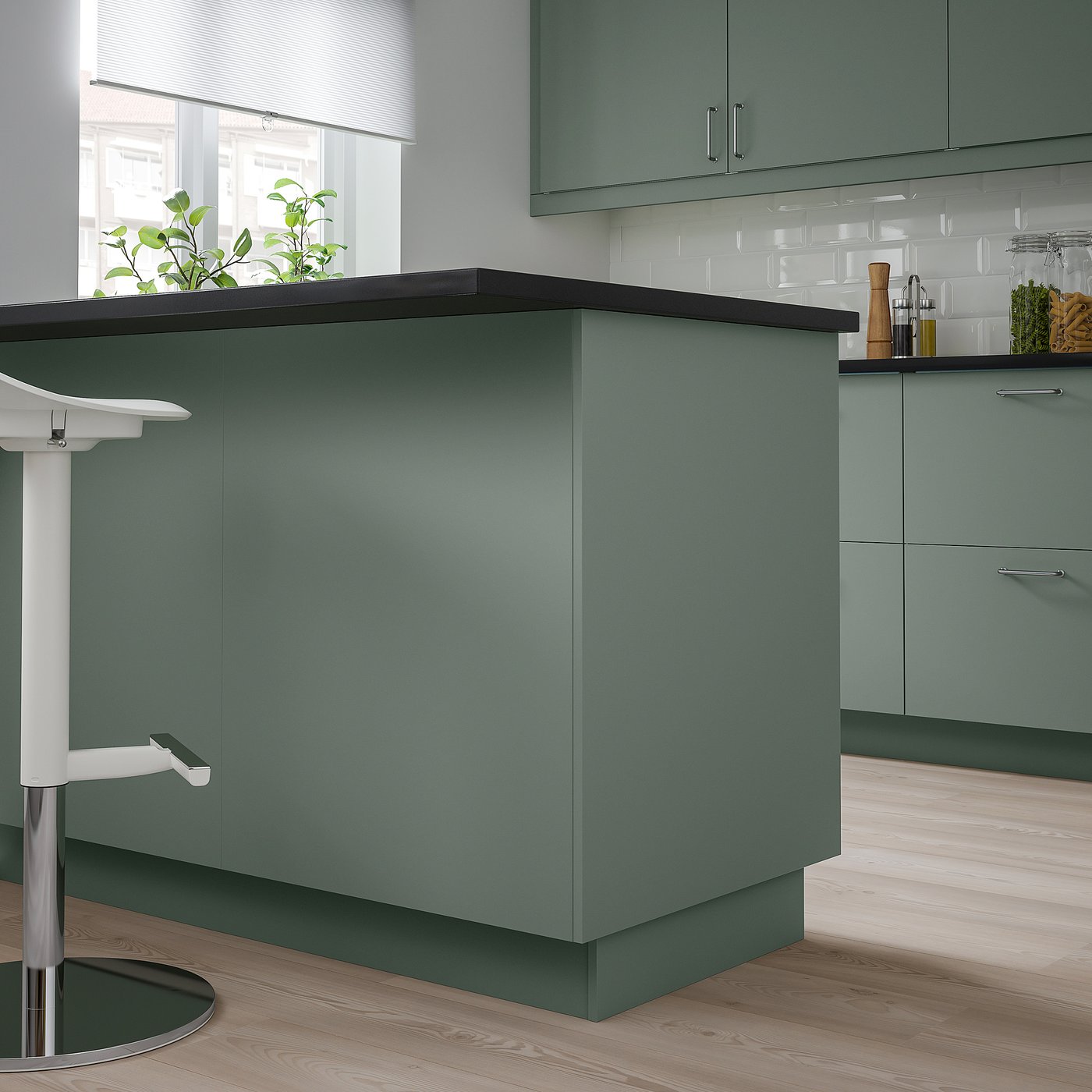 BODARP Cover panel, graygreen, 15x90" IKEA