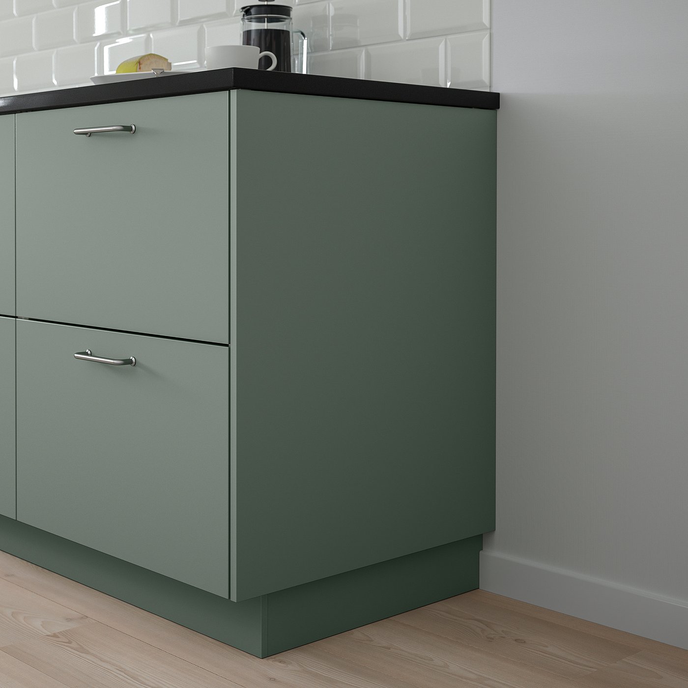 BODARP Cover panel, graygreen, 25x90" IKEA