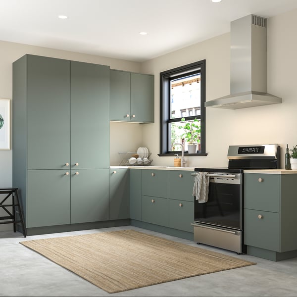 BODARP Cover panel, gray-green, 25x80 "