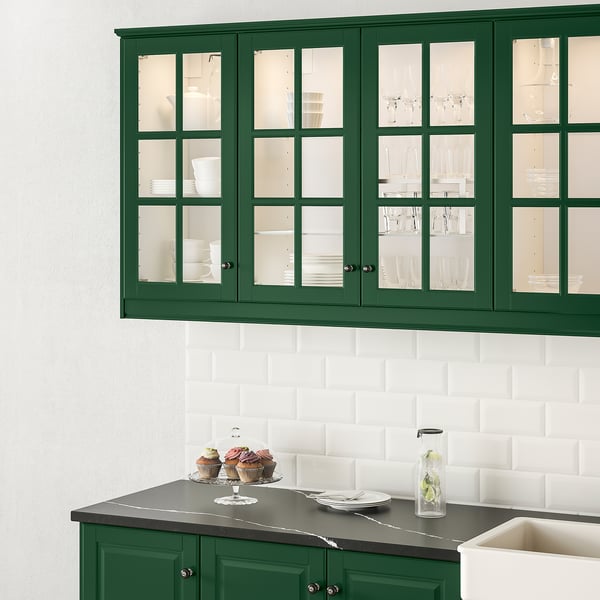 Bodbyn Glass Door Dark Green 15x30 Ikea