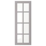BODBYN Glass door, gray, 15x40 "