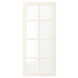 BODBYN Glass door, off-white, 18x40 "