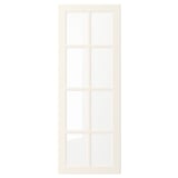 BODBYN Glass door, off-white, 15x40 "