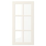 BODBYN Glass door, off-white, 15x30 "