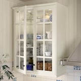 BODBYN Glass door, off-white, 15x30 "