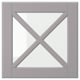 BODBYN Glass door with crossbar, gray, 15x15 "