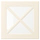BODBYN Glass door with crossbar, off-white, 15x15 "