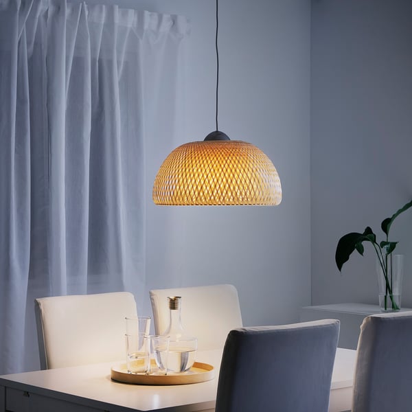 Boja Pendant Lamp Rattan Bamboo Ikea