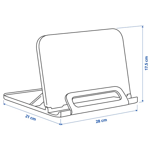 Transparent Book Stand 13 Adjustable Height Portable Cookbook