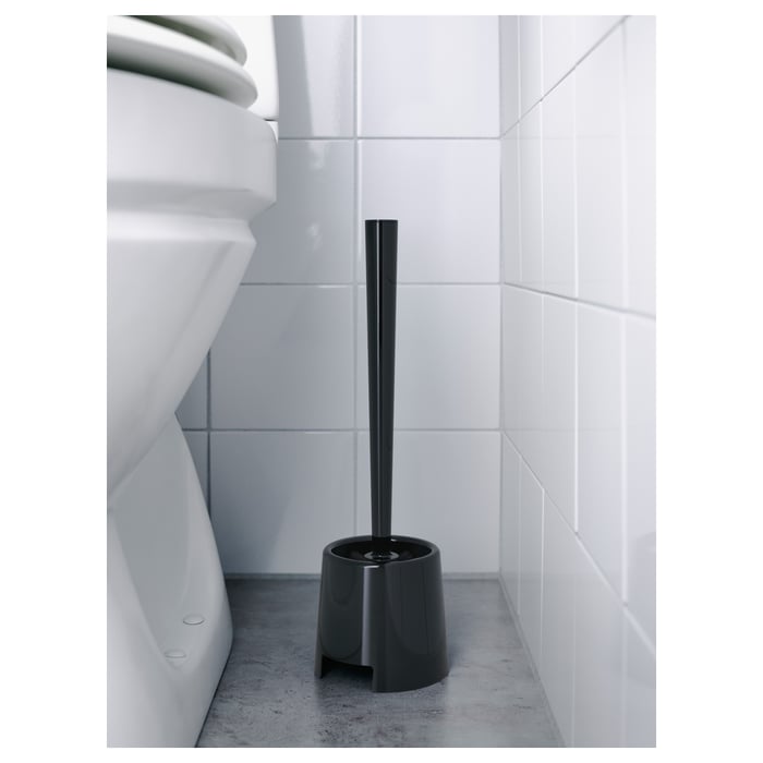 BOLMEN toilet brush/holder, black IKEA