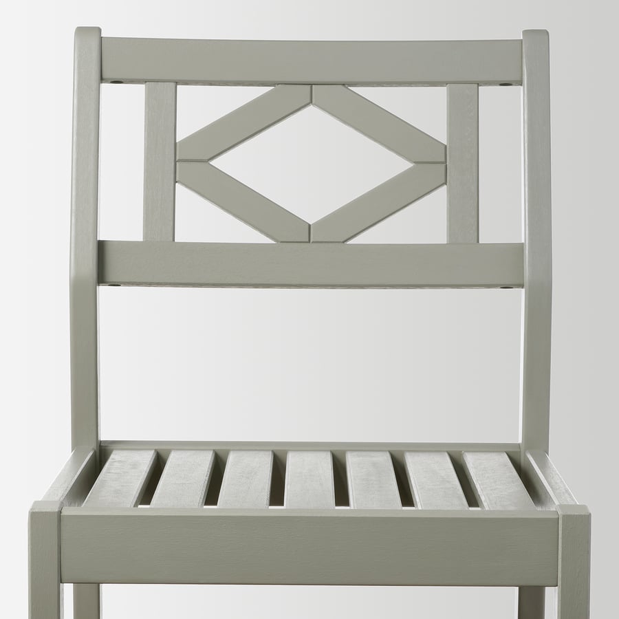 BONDHOLMEN bar stool with backrest, outdoor, gray IKEA