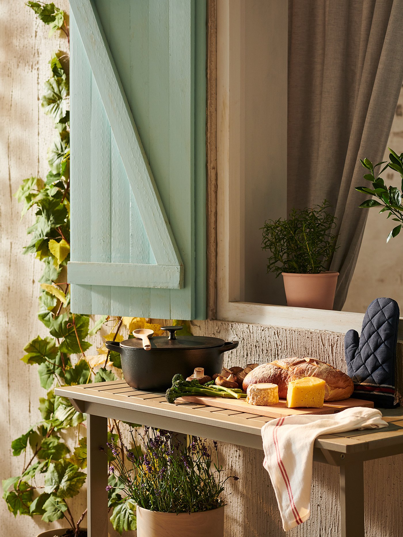 outdoor console table on Bondholmen Console Table Outdoor Gray Stained 43 3 4x18 1 8 Ikea