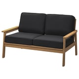 BONDHOLMEN Loveseat, outdoor, brown/Järpön/Duvholmen anthracite