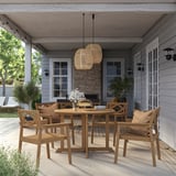 BONDHOLMEN Table and 4 armchairs, outdoor, brown