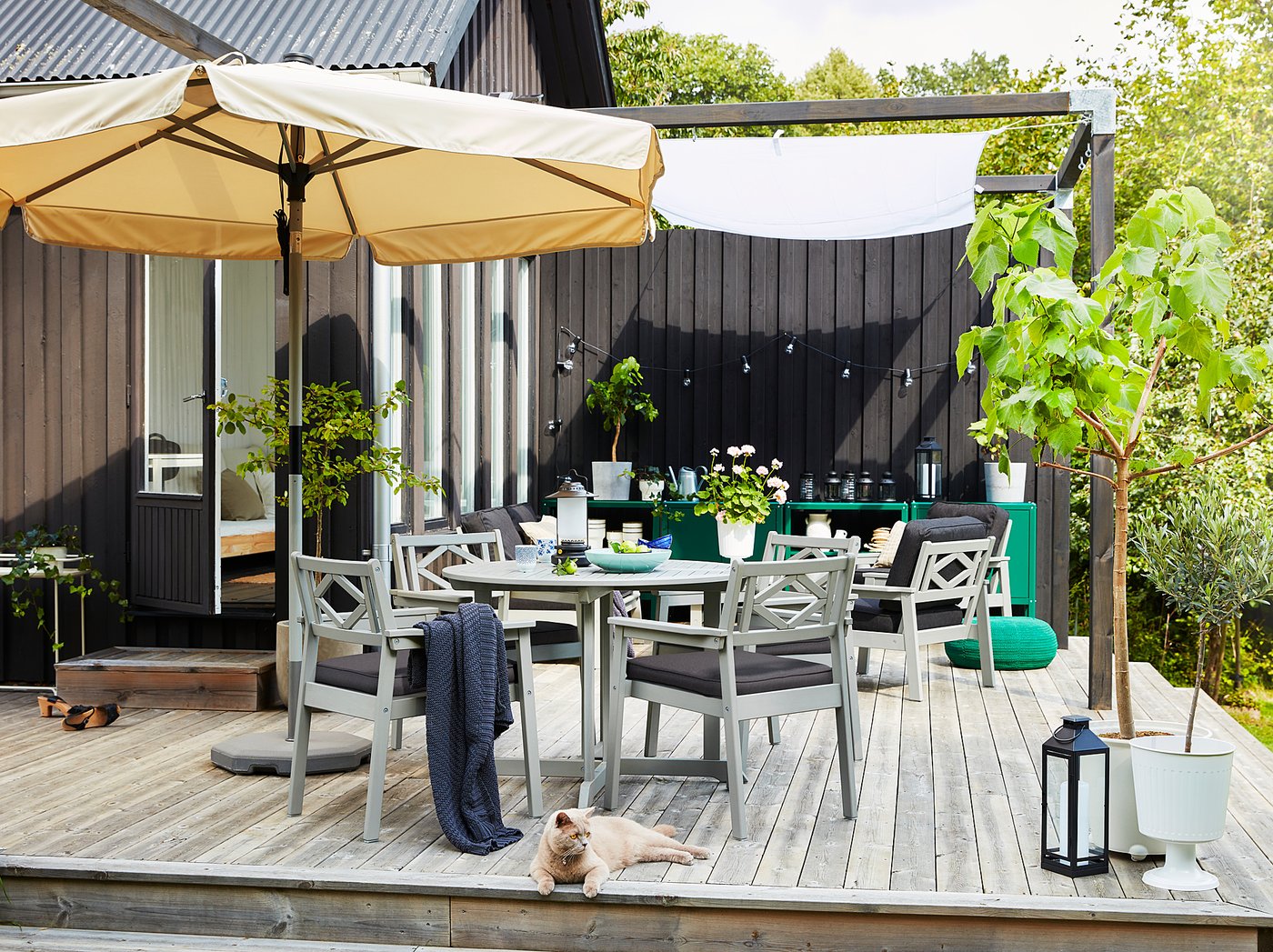 Bondholmen Table Outdoor Gray Stained 42 1 2 Ikea