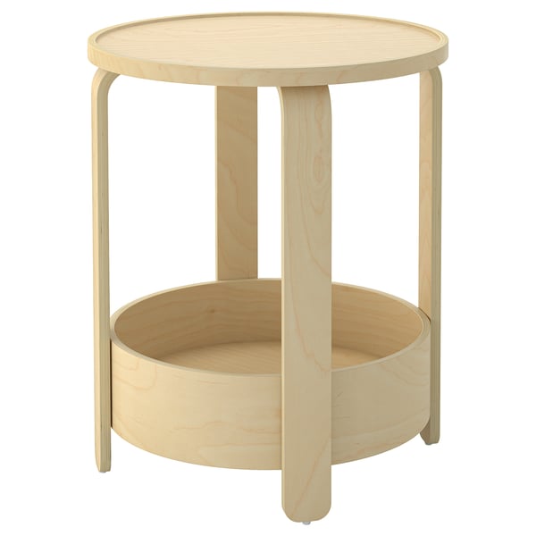 BORGEBY Side table, birch veneer, 18 1/8 "