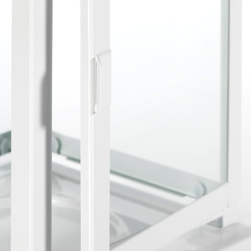 BORRBY Lantern for block candle, white indoor/outdoor white, Length 6